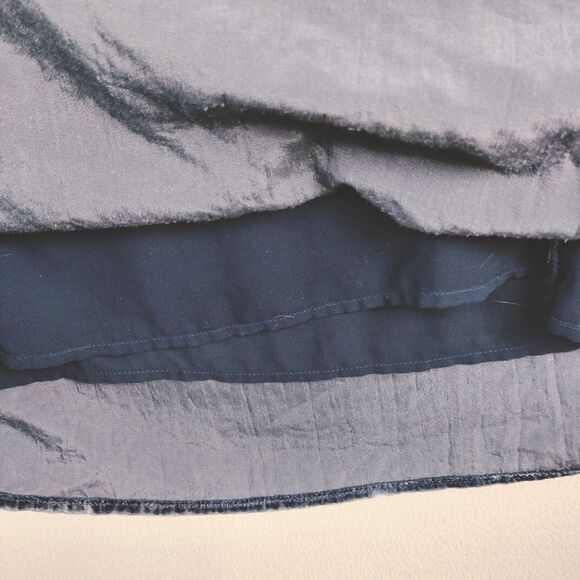 Floreat Anthropologie Dress Medium Blue Crushed Velvet Whimsigoth Dark Romance - Picture 15 of 15